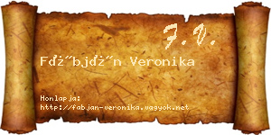 Fábján Veronika névjegykártya